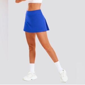 Stelle Size Large Blue Women’s tennis skirt FlexFit Pleated athletic skirt